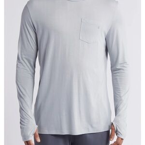 Free Fly Mens Lightweight Bamboo Long Sleeve Hoodie | Large | Aspen Grey